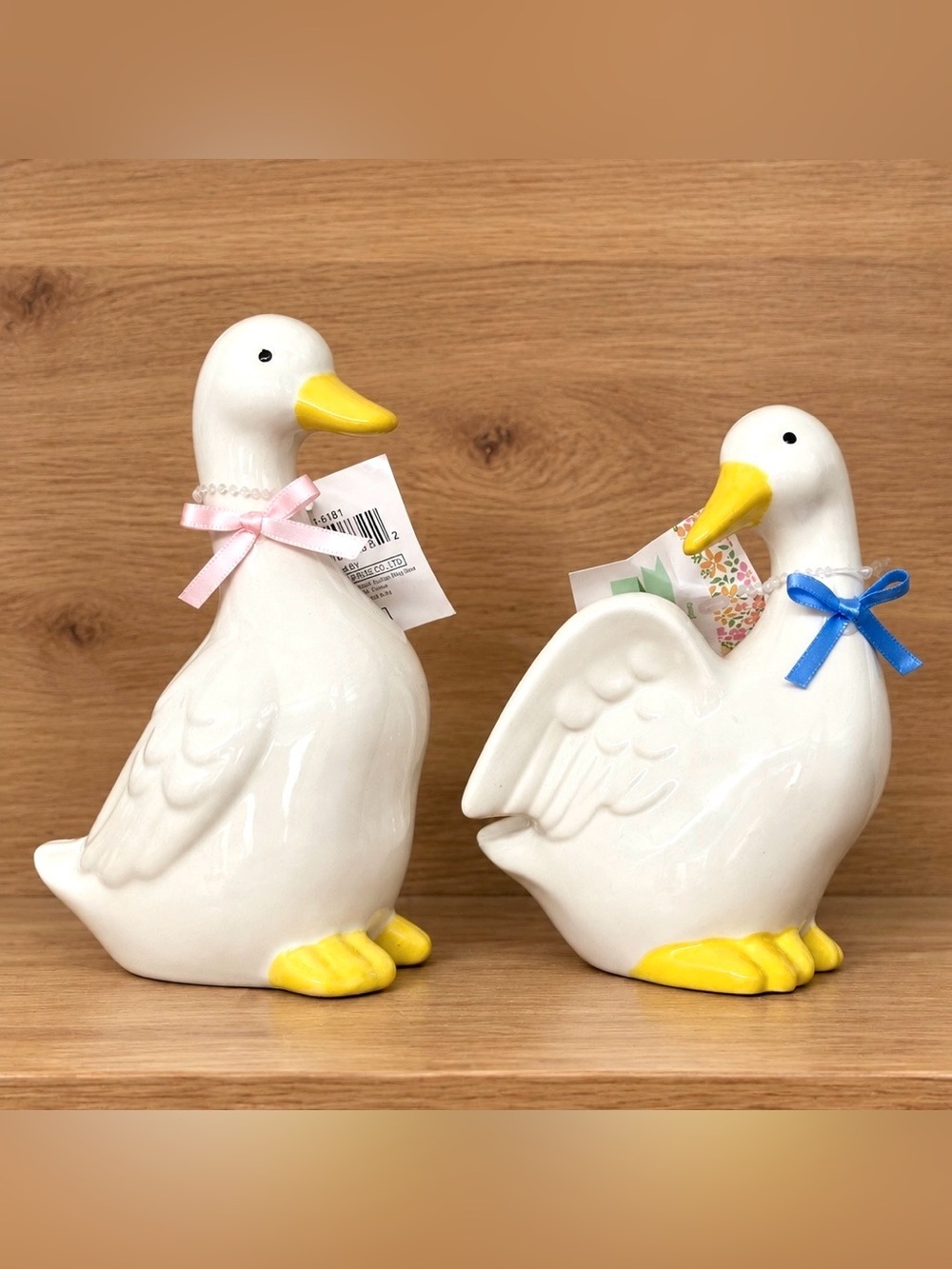 Target Bullseye Playground SET OF 2 Vintage Silly Goose Ceramic Figurines